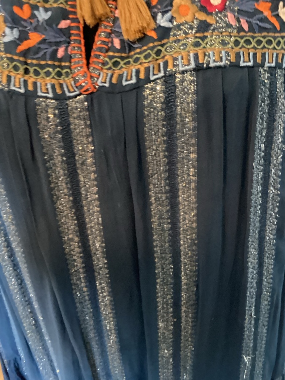 Anthropologie VERB by Palavi Bohemian embroidery Maxi Dress S - Picture 5 of 13